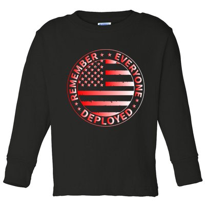 R.E.D. Soldiers Remember Everyone Deployed R.E.D. Friday Toddler Long Sleeve Shirt