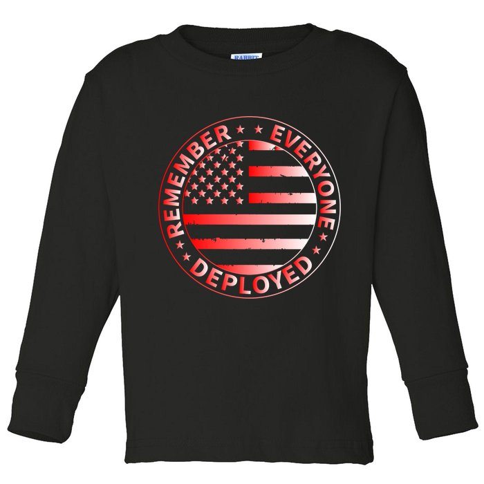 R.E.D. Soldiers Remember Everyone Deployed R.E.D. Friday Toddler Long Sleeve Shirt