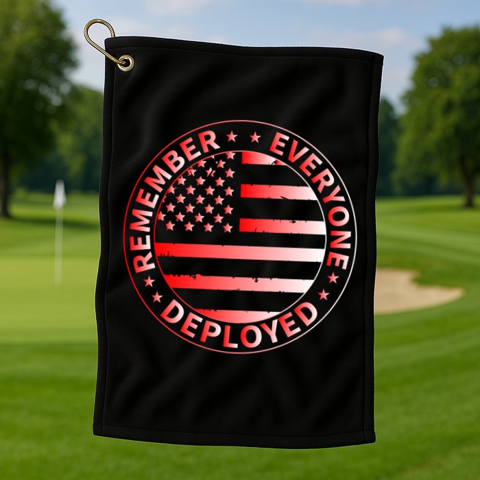 R.E.D. Soldiers Remember Everyone Deployed R.E.D. Friday Golf Towel