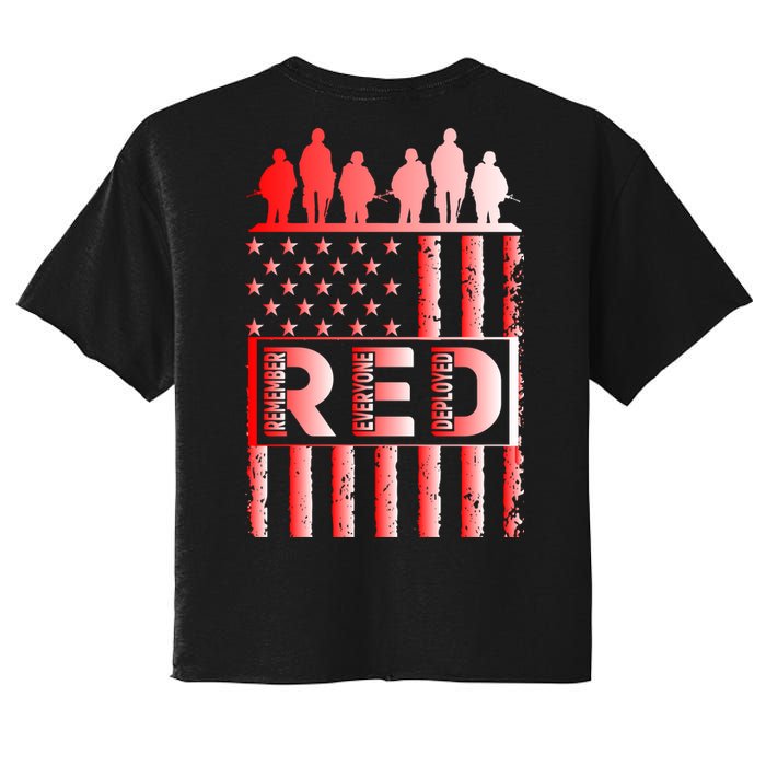 R.E.D. Soldiers Remember Everyone Deployed R.E.D. Friday Crop Top