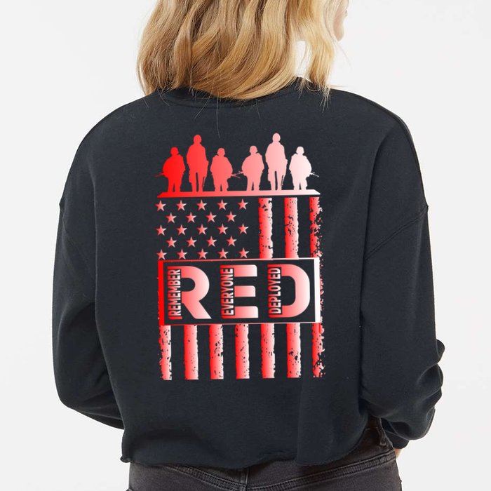 R.E.D. Soldiers Remember Everyone Deployed R.E.D. Friday Cropped Pullover Crew