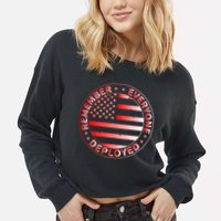 R.E.D. Soldiers Remember Everyone Deployed R.E.D. Friday Cropped Pullover Crew