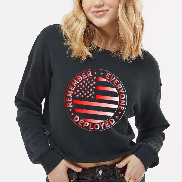 R.E.D. Soldiers Remember Everyone Deployed R.E.D. Friday Cropped Pullover Crew