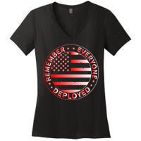 R.E.D. Soldiers Remember Everyone Deployed R.E.D. Friday Women's V-Neck T-Shirt