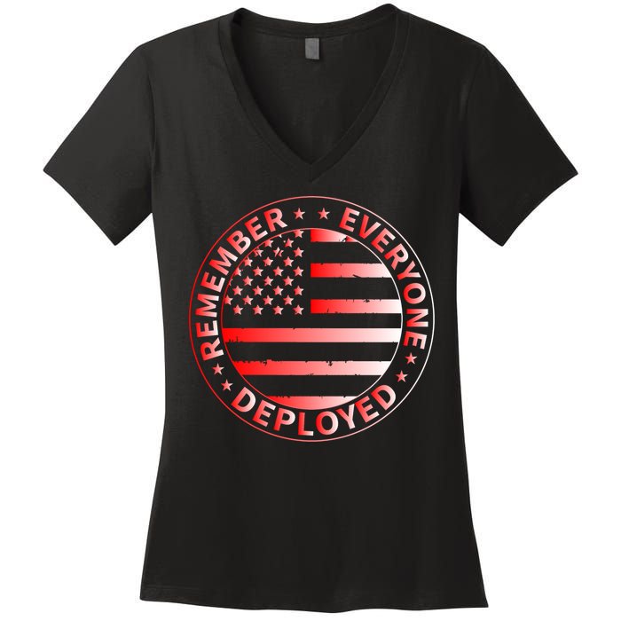 R.E.D. Soldiers Remember Everyone Deployed R.E.D. Friday Women's V-Neck T-Shirt