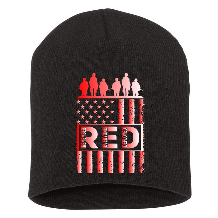 R.E.D. Soldiers Remember Everyone Deployed R.E.D. Friday Short Acrylic Beanie