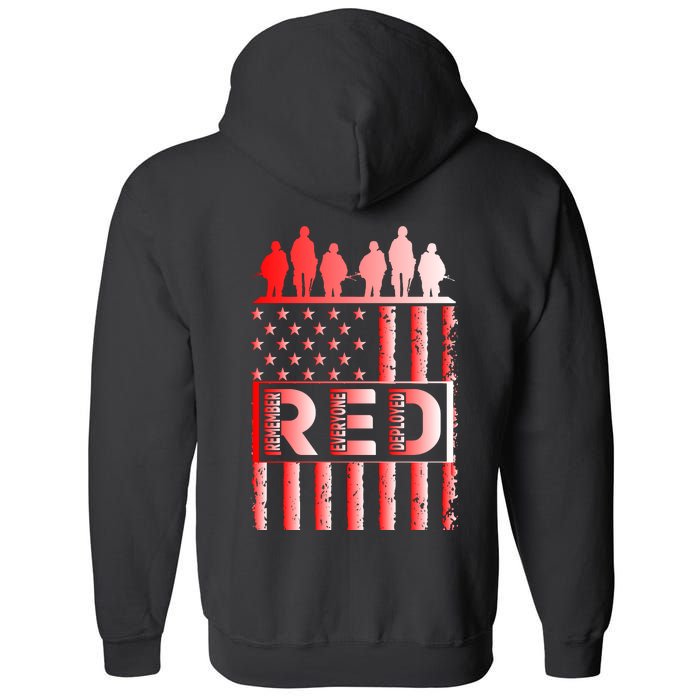 R.E.D. Soldiers Remember Everyone Deployed R.E.D. Friday Full Zip Hoodie