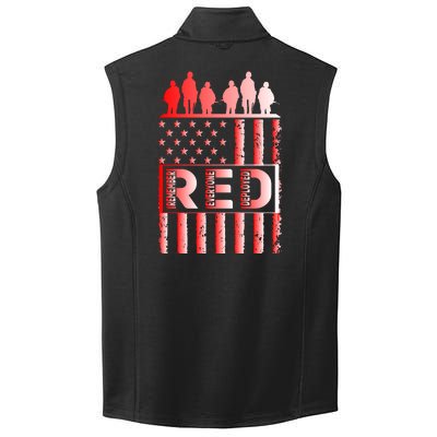 R.E.D. Soldiers Remember Everyone Deployed R.E.D. Friday Collective Smooth Fleece Vest