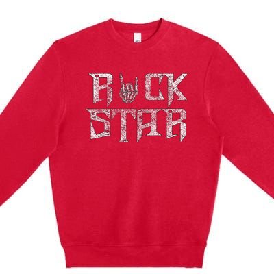 Rock Star Rock On Band Rock And Roll Concert Band Tees Premium Crewneck Sweatshirt