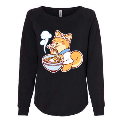 Ramen Shiba Womens California Wash Sweatshirt