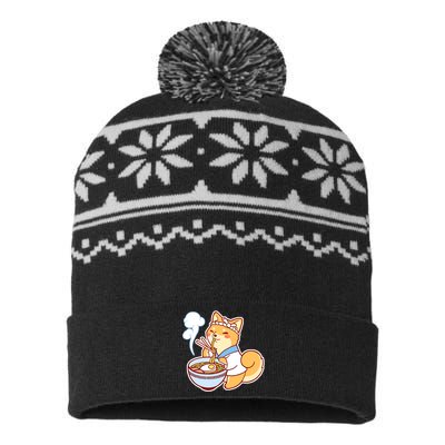 Ramen Shiba USA-Made Snowflake Beanie