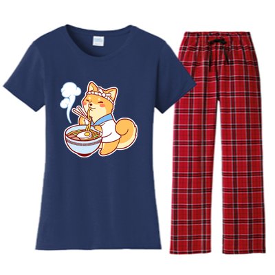 Ramen Shiba Women's Flannel Pajama Set