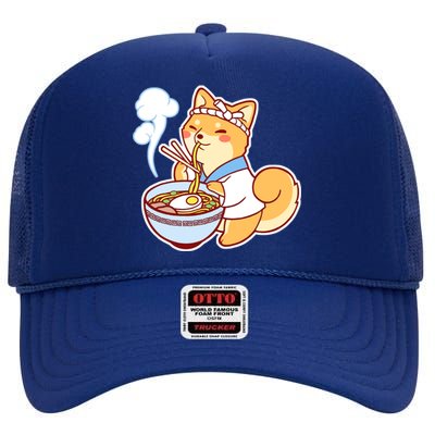 Ramen Shiba High Crown Mesh Back Trucker Hat