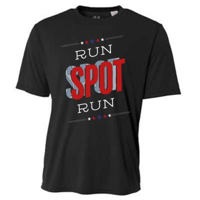 Run Spot Run Funny Debate Donald Trump 24 Kamala Cooling Performance Crew T-Shirt