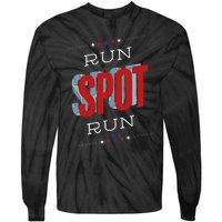 Run Spot Run Funny Debate Donald Trump 24 Kamala Tie-Dye Long Sleeve Shirt