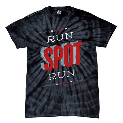 Run Spot Run Funny Debate Donald Trump 24 Kamala Tie-Dye T-Shirt