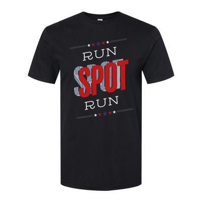 Run Spot Run Funny Debate Donald Trump 24 Kamala Softstyle® CVC T-Shirt