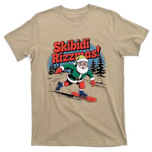 Retro Skibid.I Rizzmas Funny Santa Clause Skating Board T-Shirt