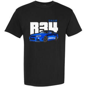 Retro Skyline R34 Jdm 90s Aesthetic Garment-Dyed Heavyweight T-Shirt