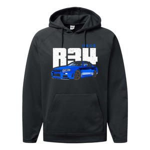 Retro Skyline R34 Jdm 90s Aesthetic Performance Fleece Hoodie