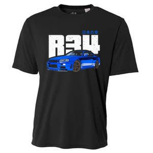 Retro Skyline R34 Jdm 90s Aesthetic Cooling Performance Crew T-Shirt