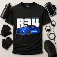 Retro Skyline R34 Jdm 90s Aesthetic Cooling Performance Crew T-Shirt