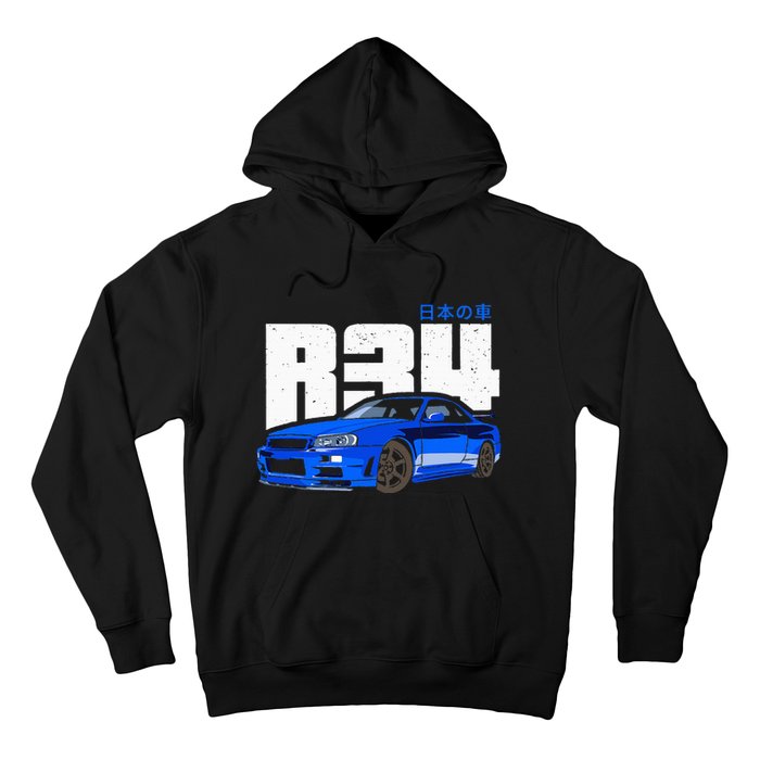 Retro Skyline R34 Jdm 90s Aesthetic Hoodie