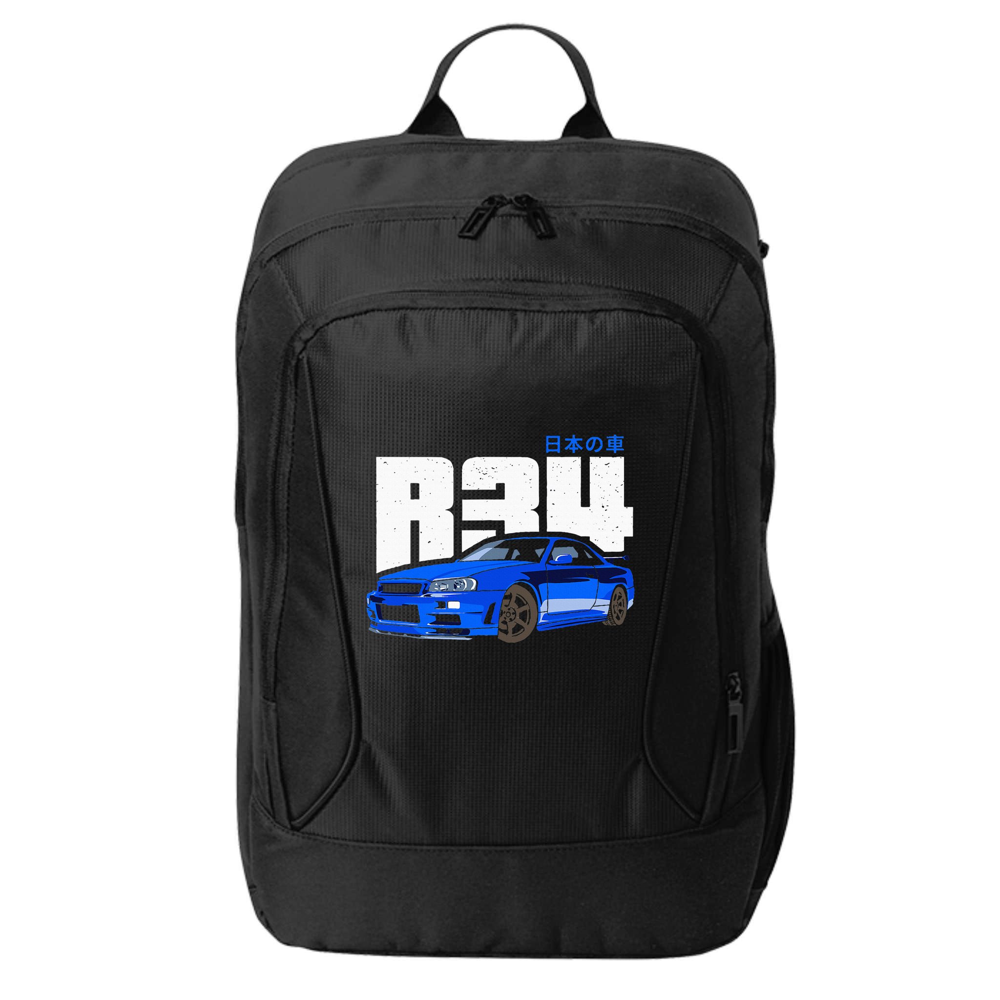 Retro Skyline R34 Jdm 90s Aesthetic City Backpack