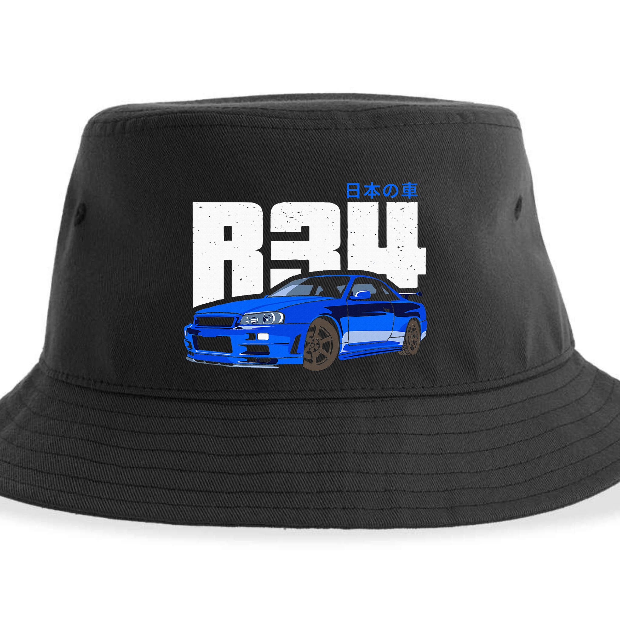 Retro Skyline R34 Jdm 90s Aesthetic Sustainable Bucket Hat