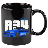 Retro Skyline R34 Jdm 90s Aesthetic 11oz C Handle Ceramic Mug