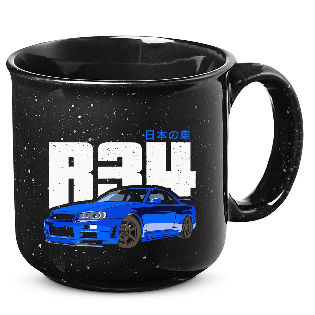 Retro Skyline R34 Jdm 90s Aesthetic 15oz Campfire Ceramic Mug