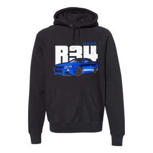 Retro Skyline R34 Jdm 90s Aesthetic Premium Hoodie