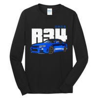 Retro Skyline R34 Jdm 90s Aesthetic Tall Long Sleeve T-Shirt