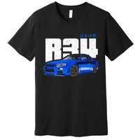 Retro Skyline R34 Jdm 90s Aesthetic Premium T-Shirt