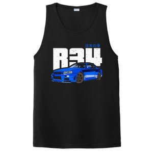 Retro Skyline R34 Jdm 90s Aesthetic PosiCharge Competitor Tank