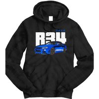 Retro Skyline R34 Jdm 90s Aesthetic Tie Dye Hoodie