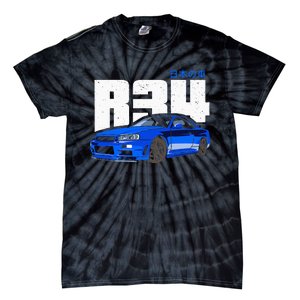 Retro Skyline R34 Jdm 90s Aesthetic Tie-Dye T-Shirt