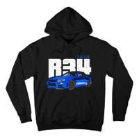 Retro Skyline R34 Jdm 90s Aesthetic Tall Hoodie