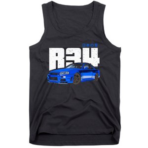 Retro Skyline R34 Jdm 90s Aesthetic Tank Top