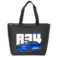 Retro Skyline R34 Jdm 90s Aesthetic Zip Tote Bag