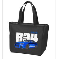 Retro Skyline R34 Jdm 90s Aesthetic Zip Tote Bag