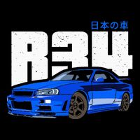 Retro Skyline R34 Jdm 90s Aesthetic Zip Tote Bag