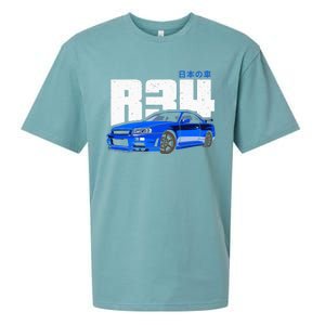 Retro Skyline R34 Jdm 90s Aesthetic Sueded Cloud Jersey T-Shirt