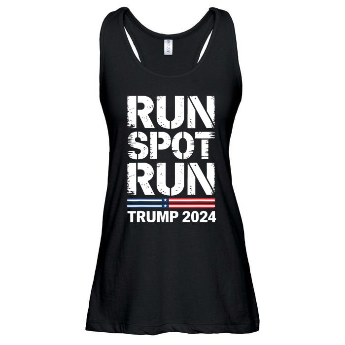 Run Spot Run Trump 2024 President Trump 2024 Ladies Essential Flowy Tank