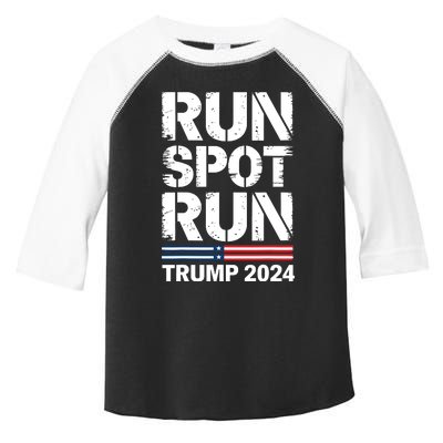 Run Spot Run Trump 2024 President Trump 2024 Toddler Fine Jersey T-Shirt