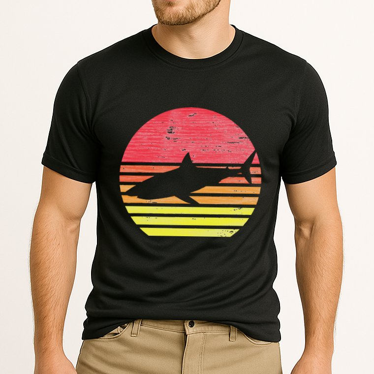 Retro Shark Performance Shirt
