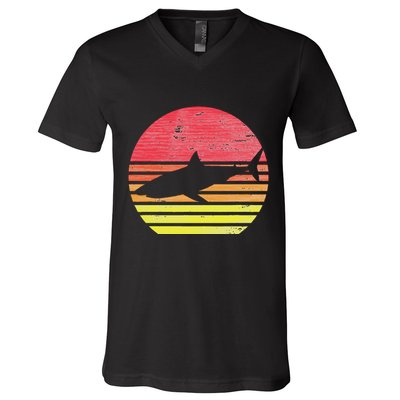 Retro Shark V-Neck T-Shirt
