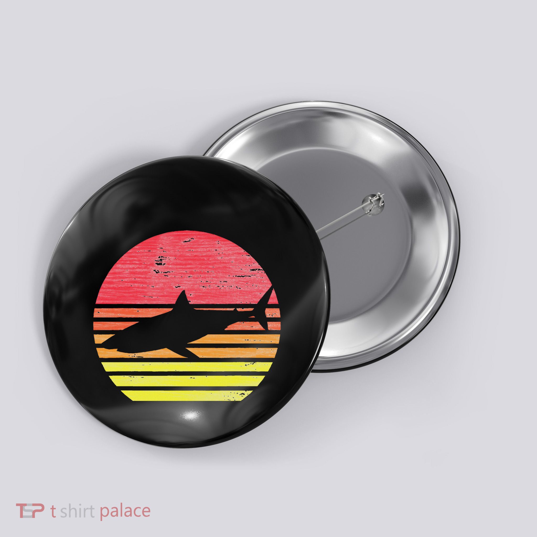 Retro Shark Button