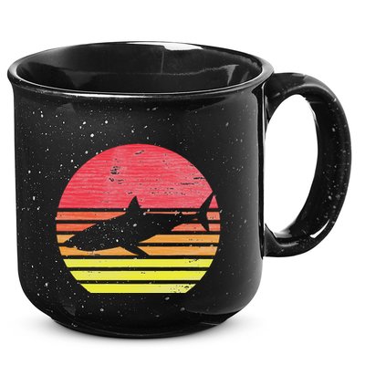 Retro Shark 15oz Campfire Ceramic Mug