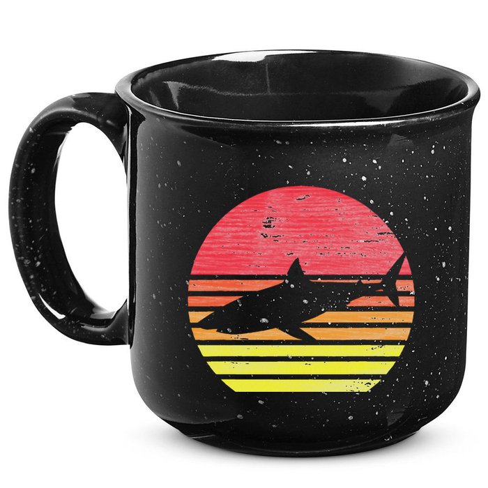 Retro Shark 15oz Campfire Ceramic Mug